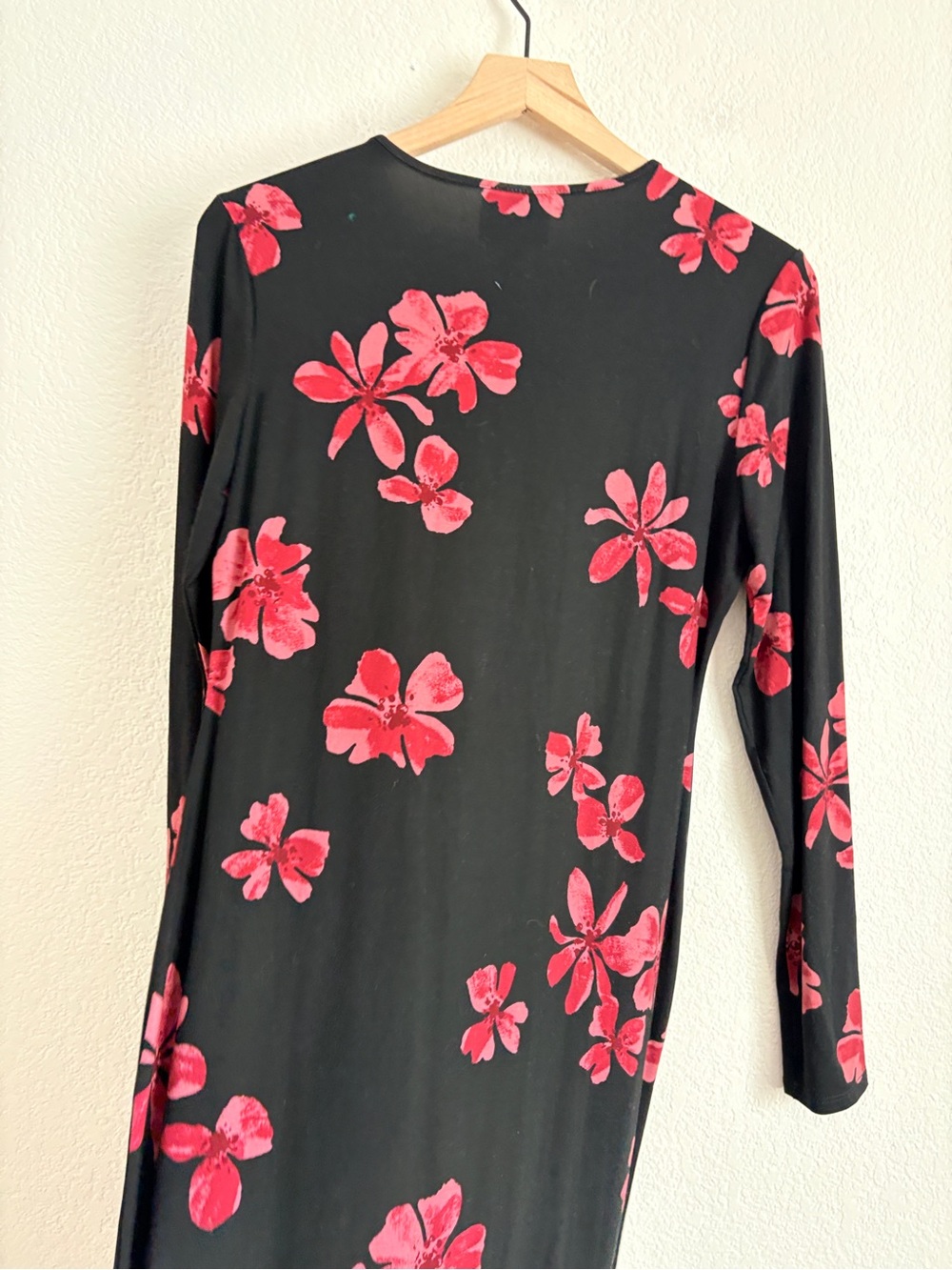 Reformation Black Maxi Dress with Red Floral Print - Picture 7 of 11